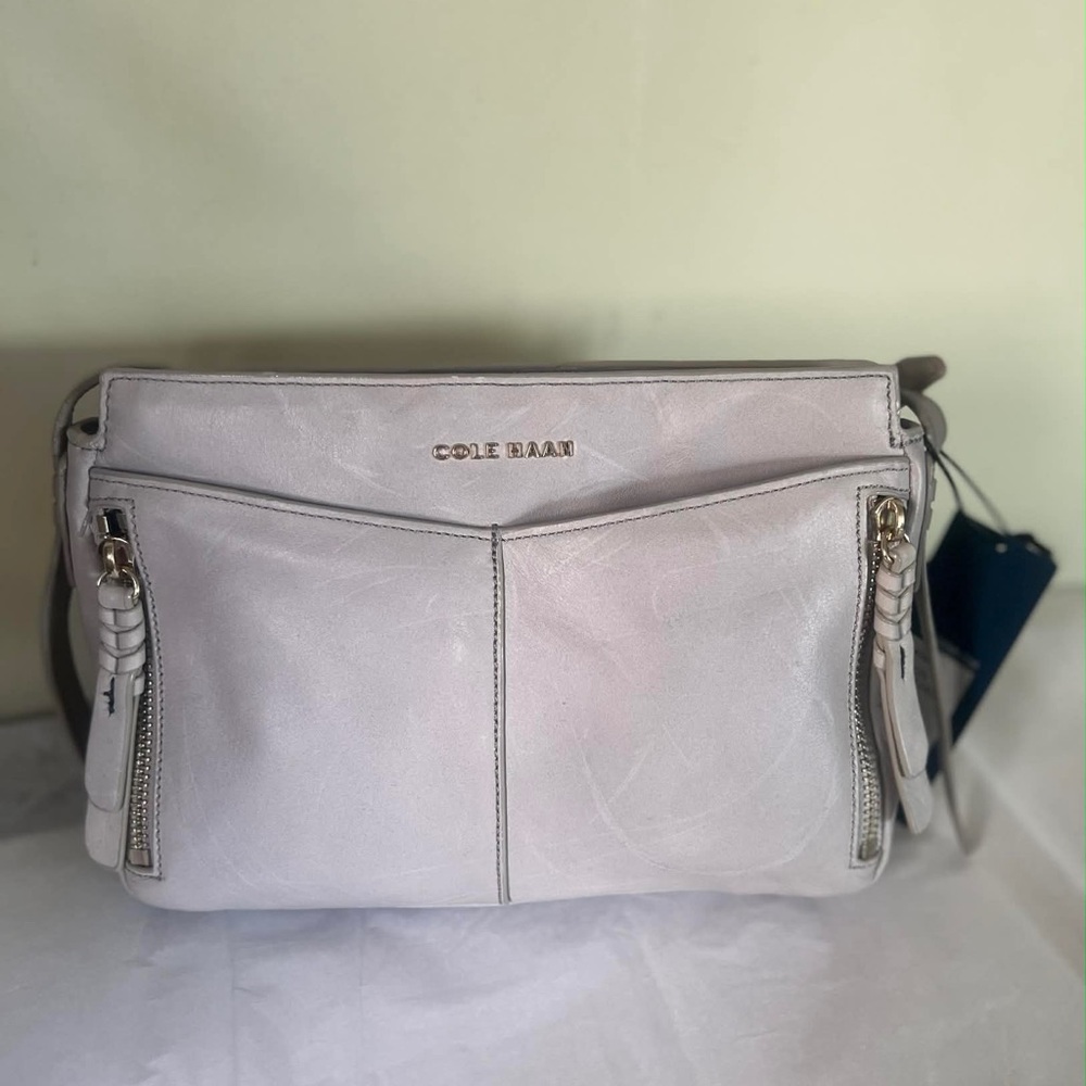 Cole Haan Light grey Leather Crossbody Bag